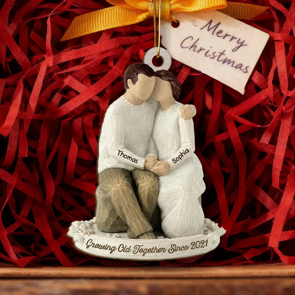 Personalized Couple Ornament for Anniversary - Growing Old Together Keepsake Ornament MagicInPrints