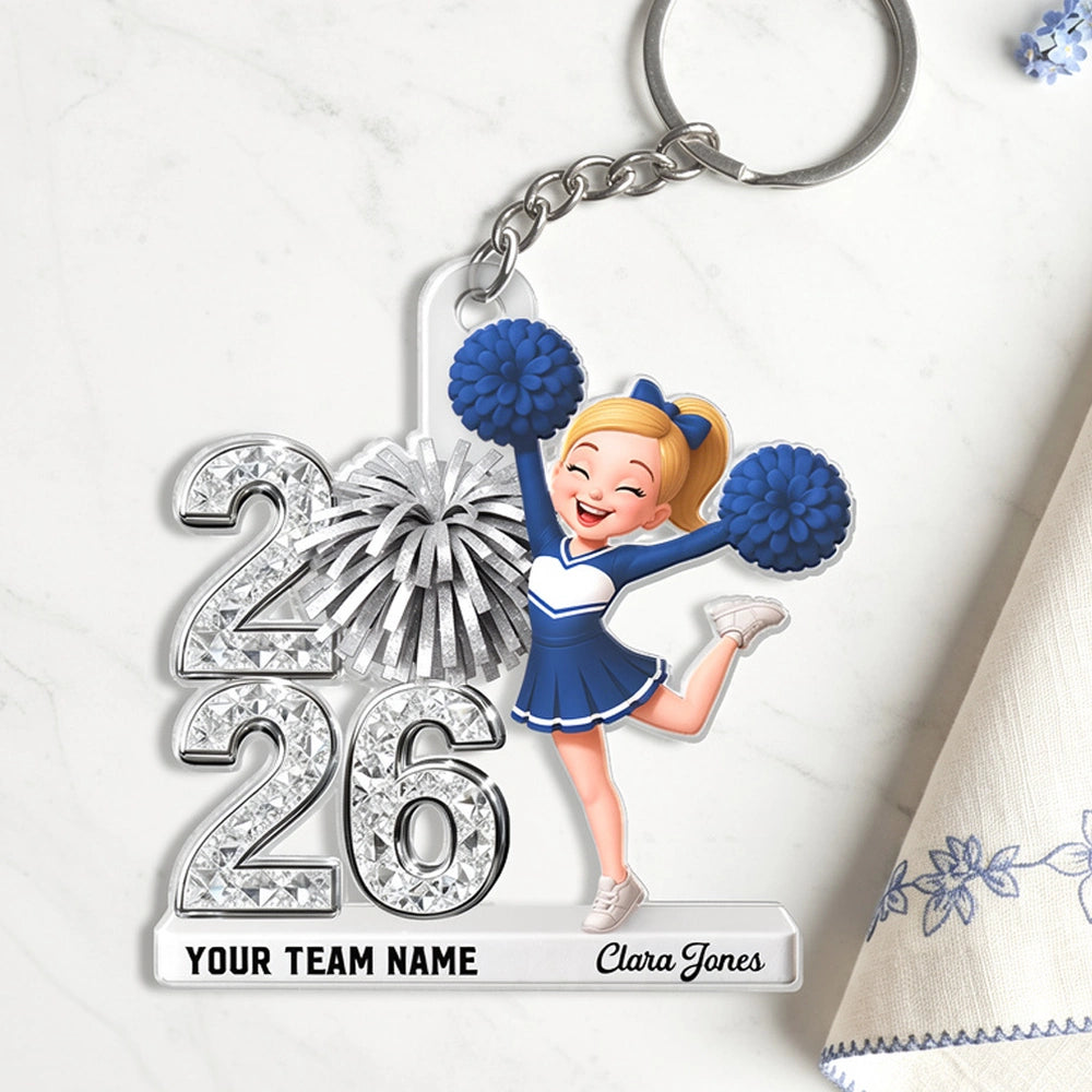 Personalized Cheerleader Keychain for Teams - 2026 Spirit Gift Keychain MagicInPrints