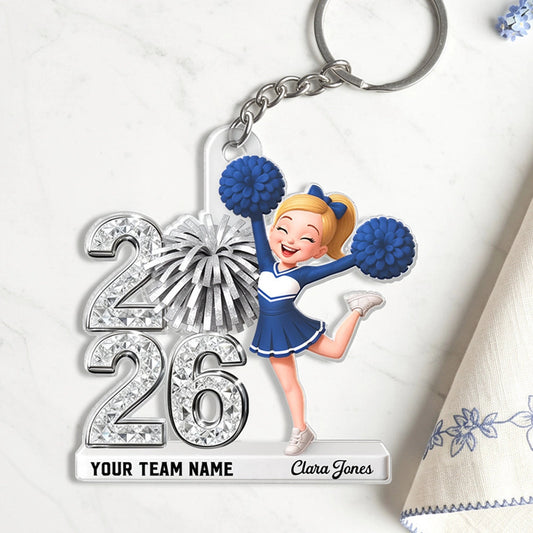 Personalized Cheerleader Keychain for Teams - 2026 Spirit Gift Keychain MagicInPrints