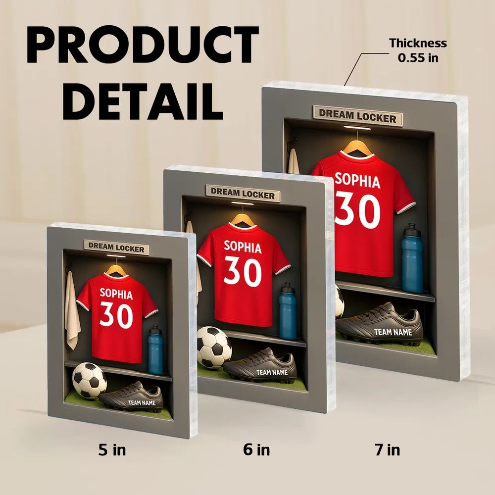 Personalized Soccer Locker Room Display for Kids - Custom Name and Team Plaque MagicInPrints