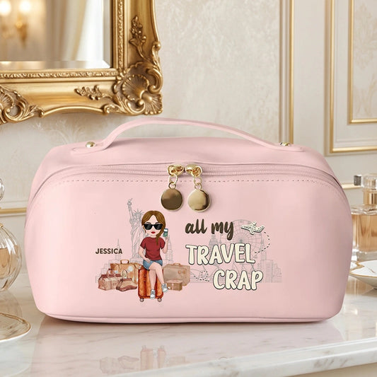 Personalized Travel Cosmetic Bag for Women - Fun Travel Organizer Bag MagicInPrints