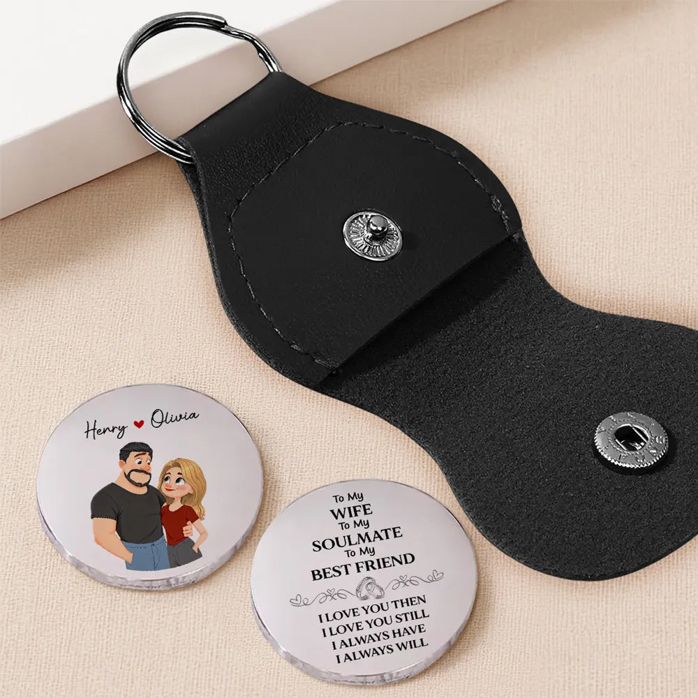 Personalized Engraved Keychain for Couples - Romantic Gift for Wife or Husband Keychain MagicInPrints