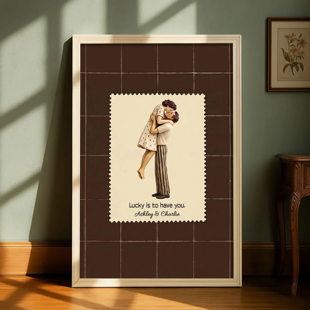 Custom Romantic Couple Poster for Home Decor - Anniversary Gift Poster or Canvas MagicInPrints