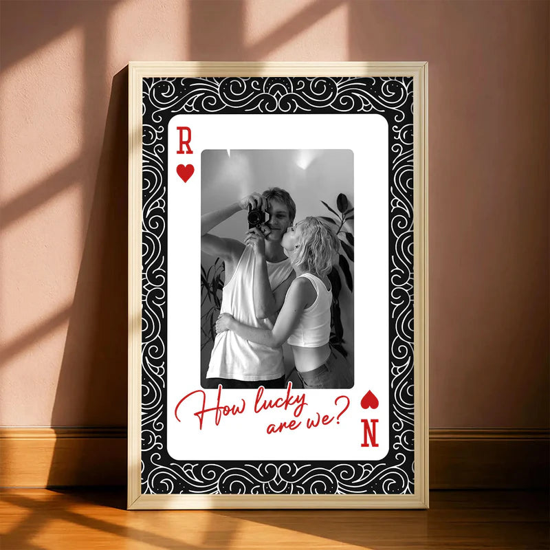Personalized Playing Card Wall Art for Couples - Romantic Gift Poster or Canvas MagicInPrints