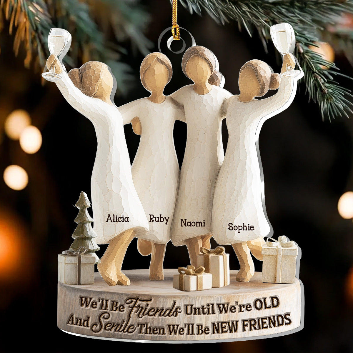Personalized Friends Christmas Ornament for Women - Holiday Gift Ornament MagicInPrints
