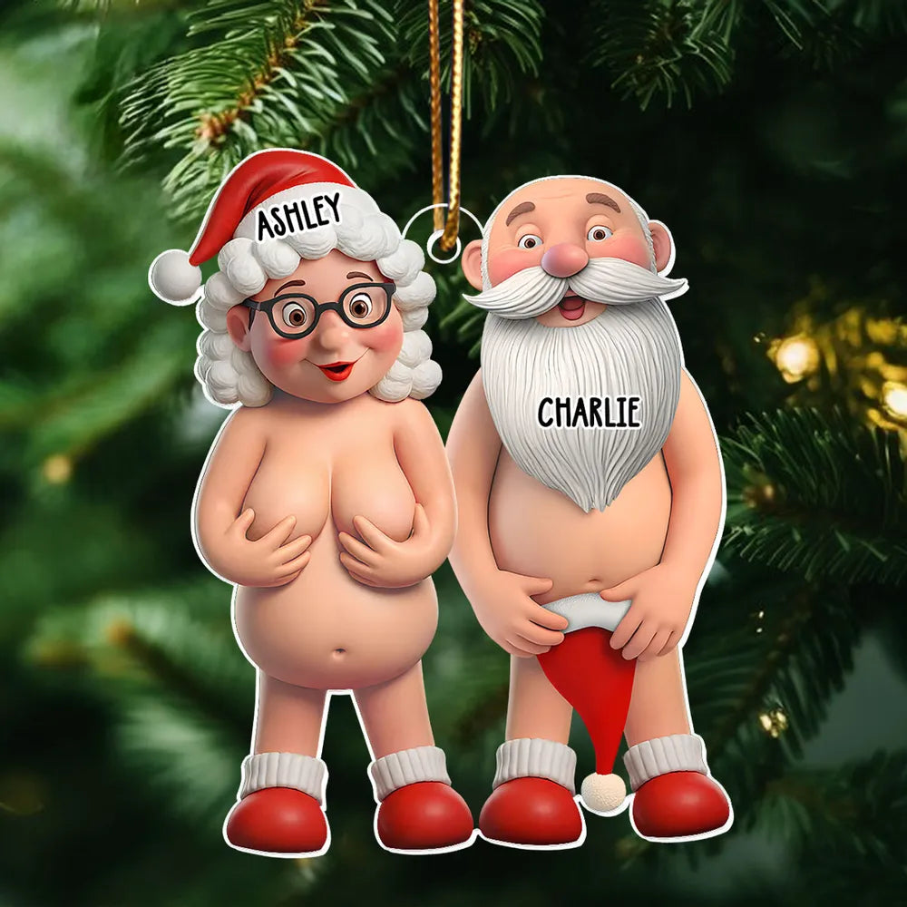 Personalized Funny Couple Christmas Ornament - Holiday Decor Gift Ornament MagicInPrints