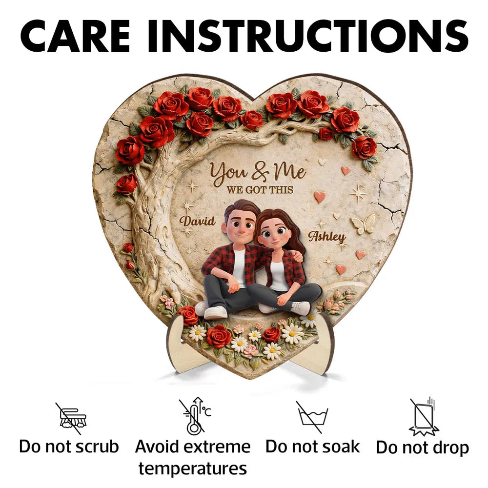 Personalized Heart-Shaped Plaque for Couples - Romantic Gift Plaque MagicInPrints