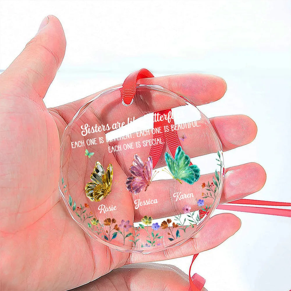 Personalized Sister Ornament - Butterfly Design for Christmas Ornament MagicInPrints