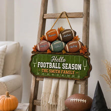 Load image into Gallery viewer, Personalized Rustic Wooden Football Family Sign Gift for Sports Fans
