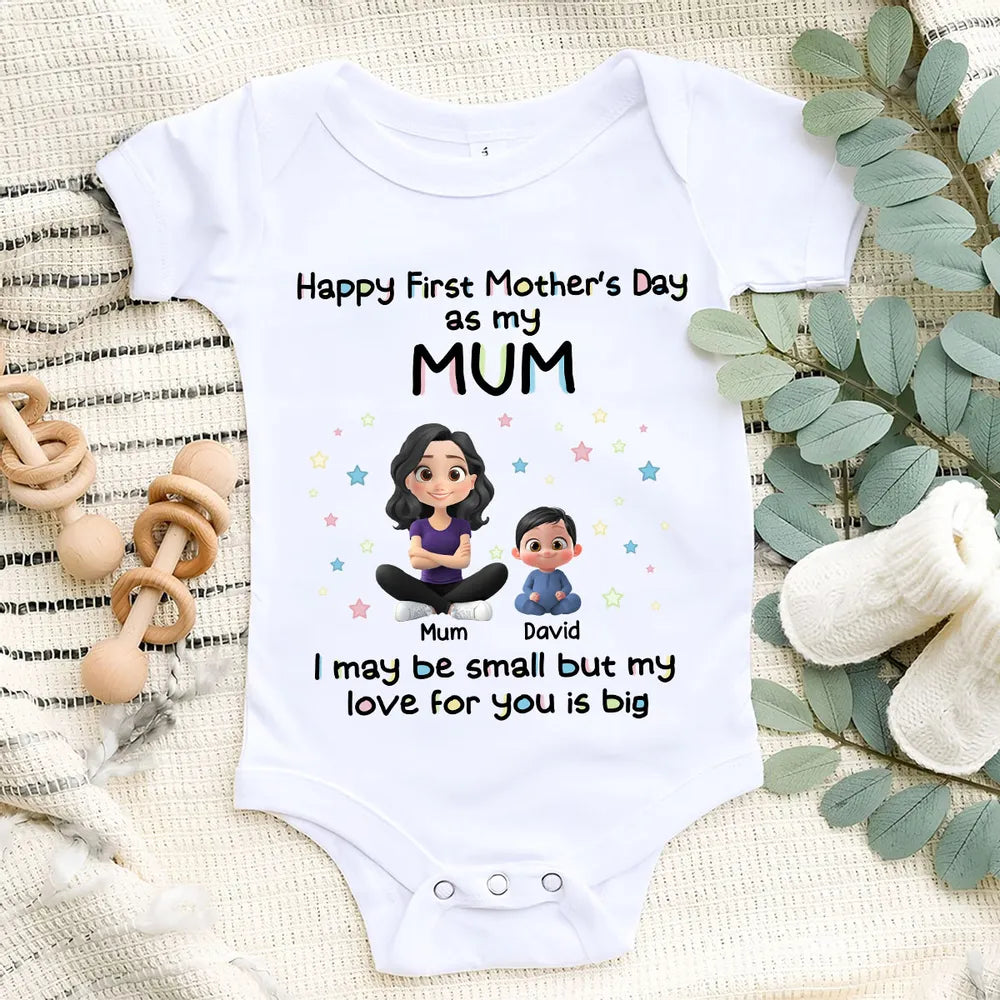 Personalized Baby Onesie for Mother's Day - Cute Gift for New Moms Cloth MagicInPrints