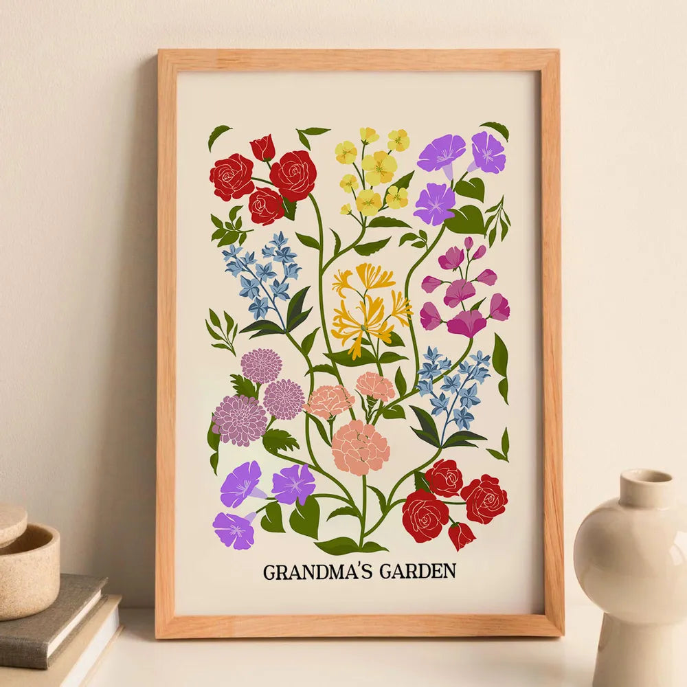 Floral Art Print for Sisters - Sentimental Home Decor Gift Poster or Canvas MagicInPrints