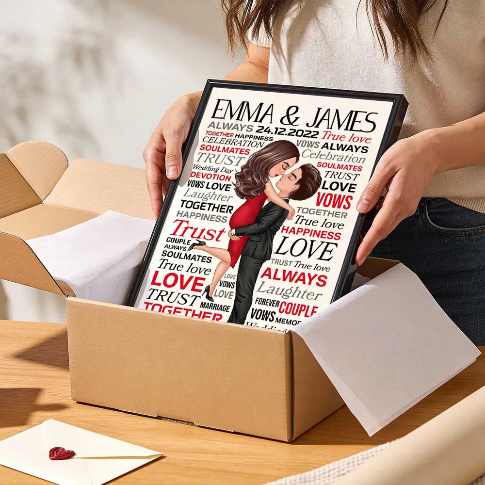Personalized Wedding Canvas Print for Couples - Romantic Love Keepsake Poster or Canvas MagicInPrints