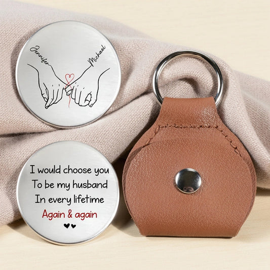 Personalized Engraved Keychain for Couples - Romantic Anniversary Gift Keychain MagicInPrints
