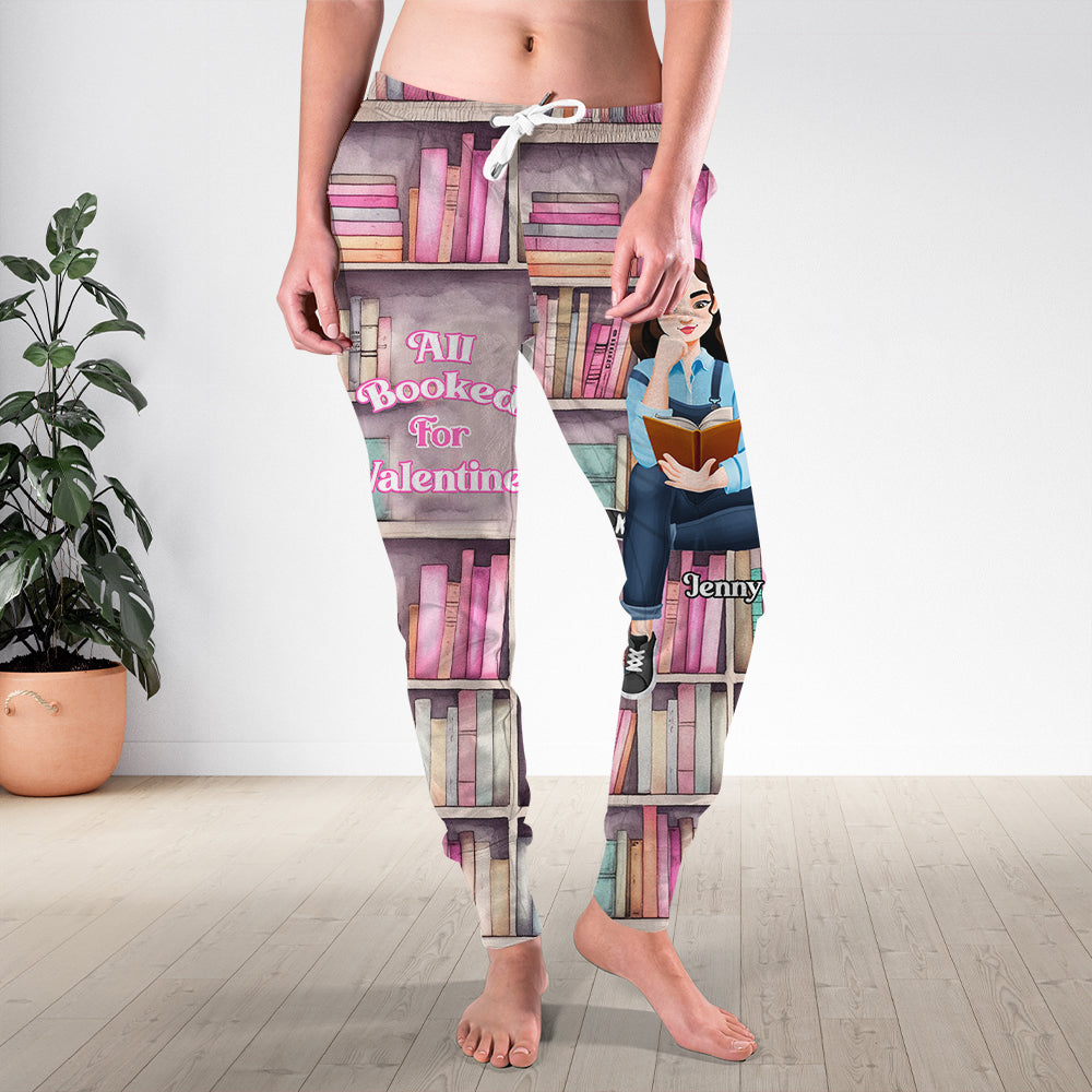 Personalized Valentine's Day Joggers for Book Lovers Shorts and Pants PopCulturePrints