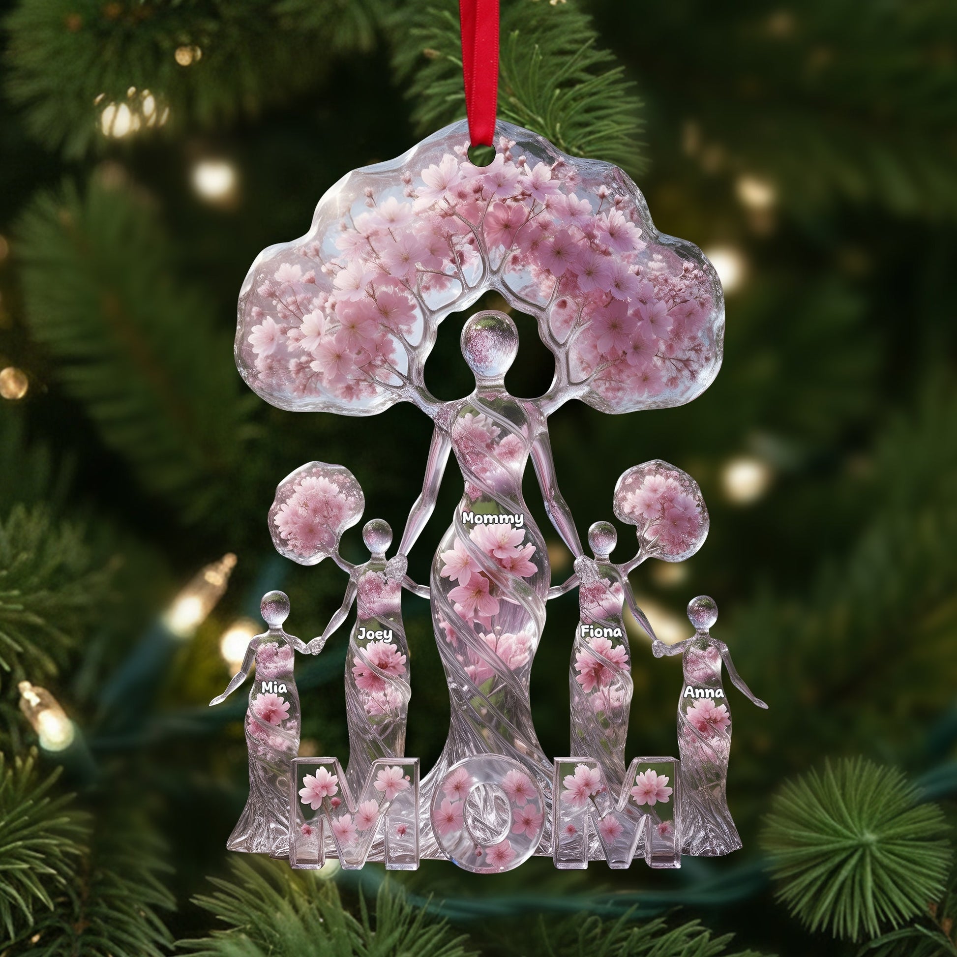 Gracefully Elegant Mom Tree Of Life Ornament, Personalized Gifts For Mom Ornament MagicInPrints