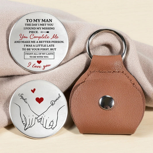 Personalized Keychain for Men - Engraved Romantic Gift for Anniversary Keychain MagicInPrints