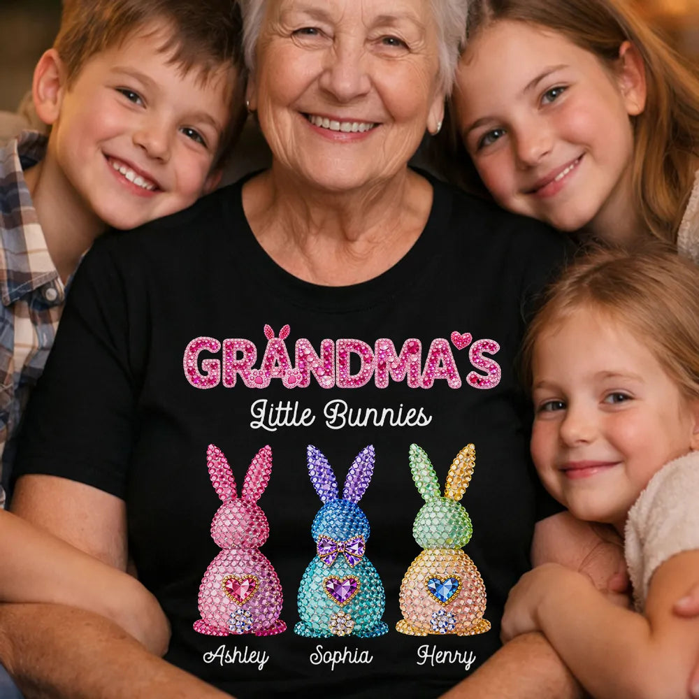 Personalized Grandma's Little Bunnies T-Shirt for Family - Easter Gift Cloth MagicInPrints