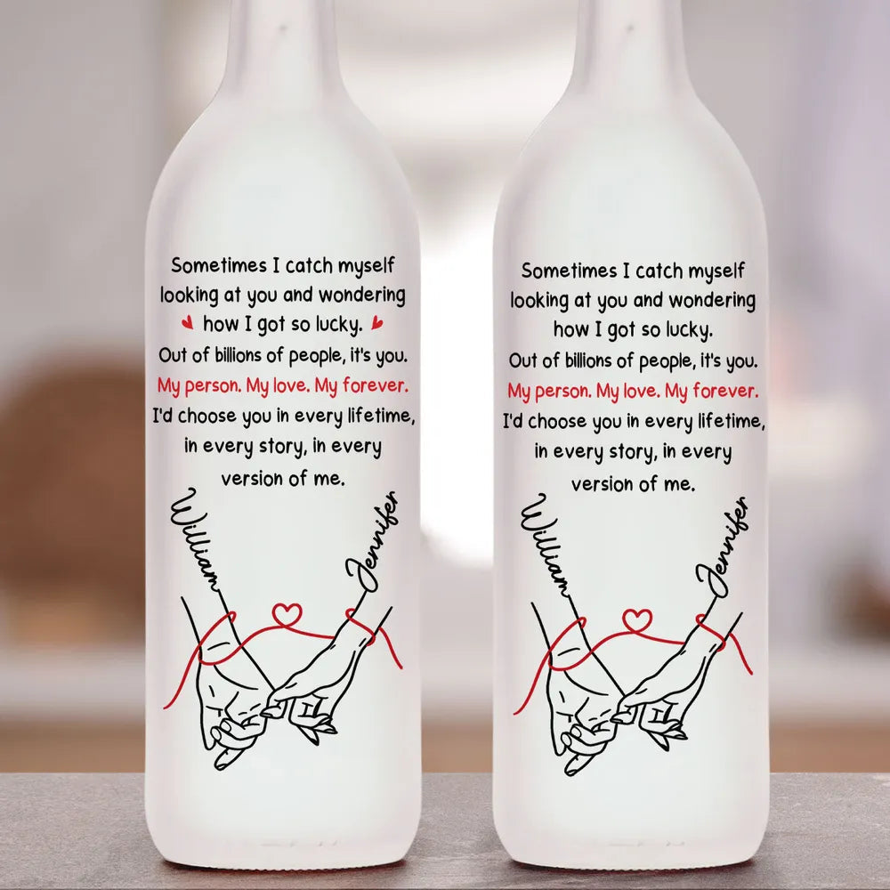 Personalized LED Wine Bottle Lamp for Couples - Romantic Gift Lamp MagicInPrints