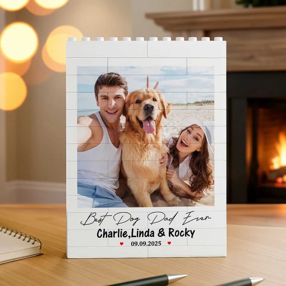 Custom Photo Brick Portrait for Pet Lovers - Personalized Gift Plaque MagicInPrints