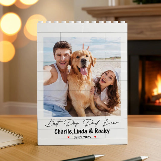 Custom Photo Brick Portrait for Pet Lovers - Personalized Gift Plaque MagicInPrints