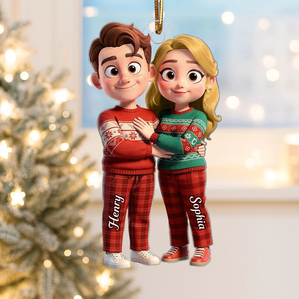 Personalized Couple Christmas Ornament - Custom Names Holiday Decoration Ornament MagicInPrints