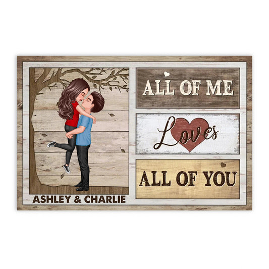 Personalized Romantic Canvas Print for Couples with Custom Names - Anniversary or Wedding Gift Other MagicInPrints