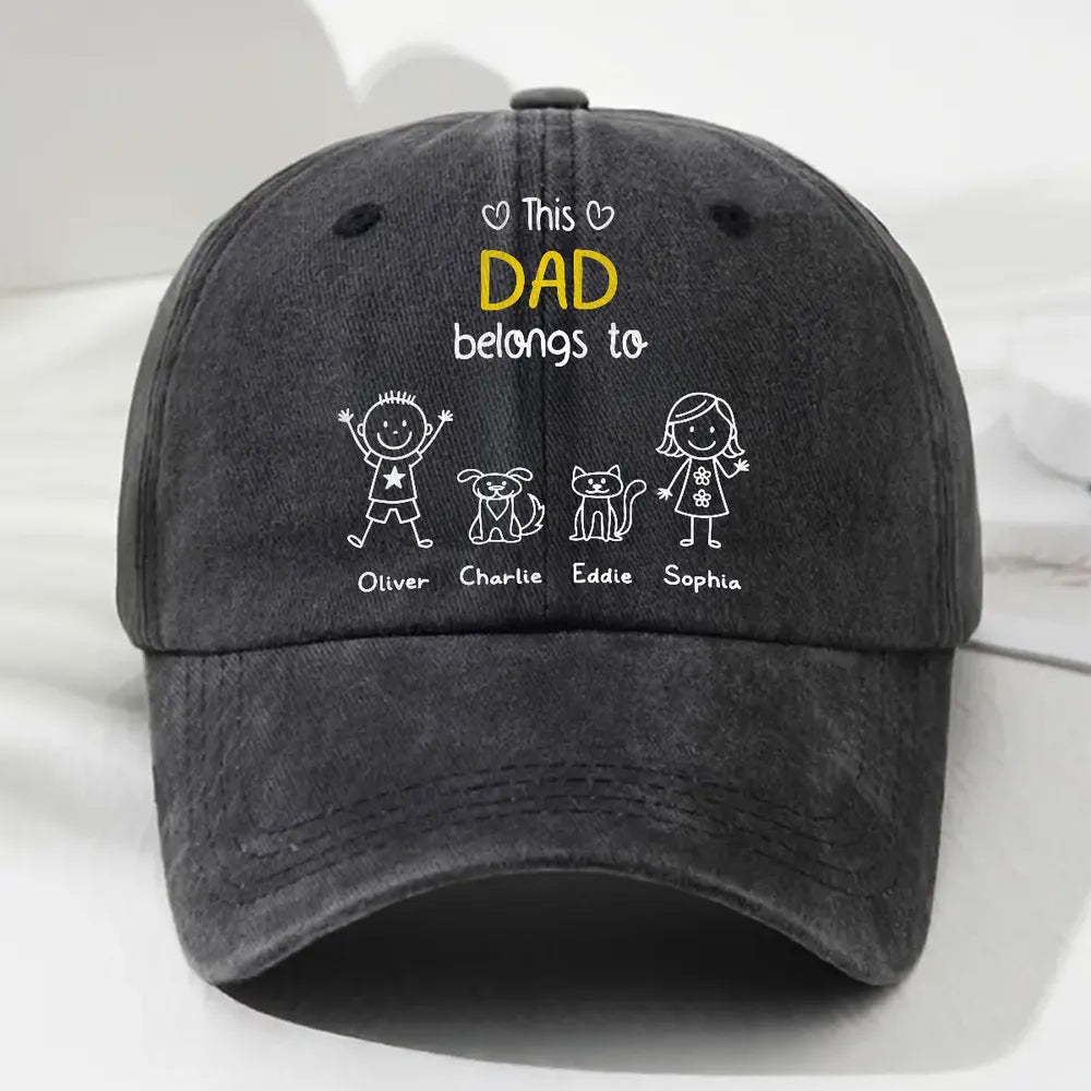 Custom Dad Hat for Fathers - Personalized Family Names Gift Hat MagicInPrints
