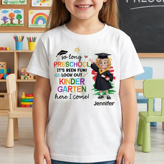 Personalized Kids Graduation T-Shirt for Kindergarten - Preschool Celebration Cloth MagicInPrints