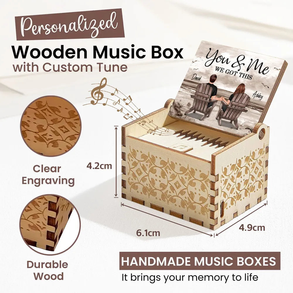 Personalized Wooden Music Box for Couples - Romantic Gift for Anniversaries Plaque MagicInPrints
