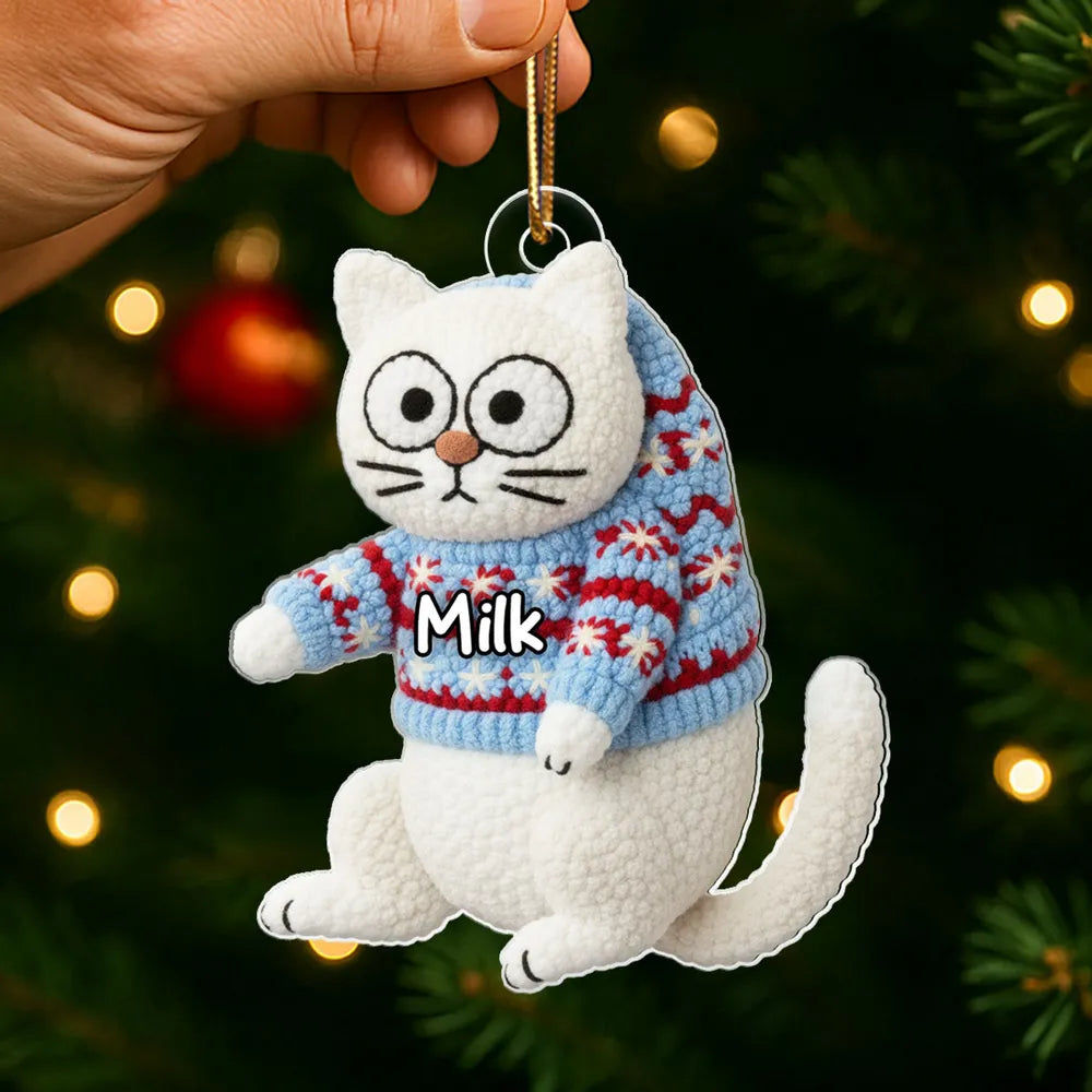 Personalized Cat Christmas Ornament for Pet Lovers - Festive Holiday Decor Ornament MagicInPrints