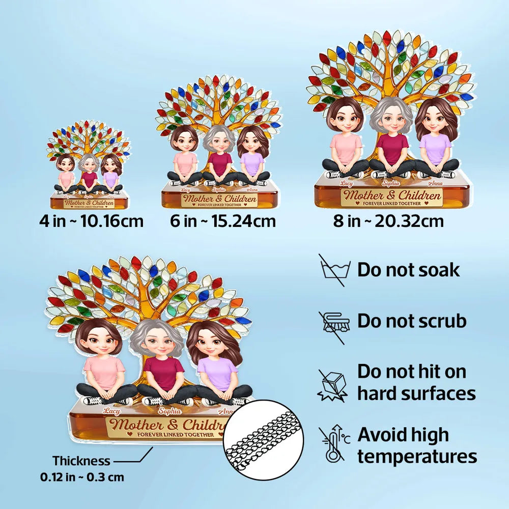 Personalized Family Tree Suncatcher for Mothers - Custom Gift for Mother's Day Ornament MagicInPrints