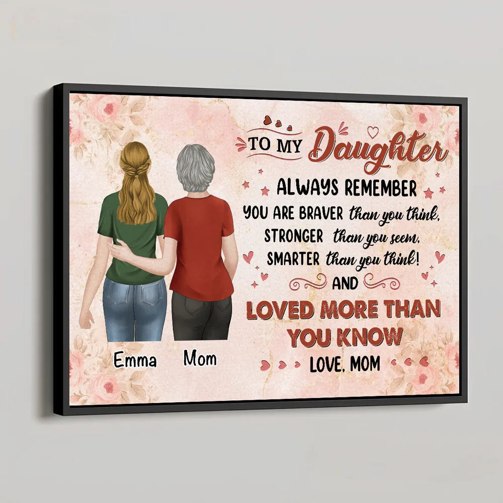 Personalized Mother Daughter Canvas Art - Sentimental Gift for Daughter Poster or Canvas MagicInPrints