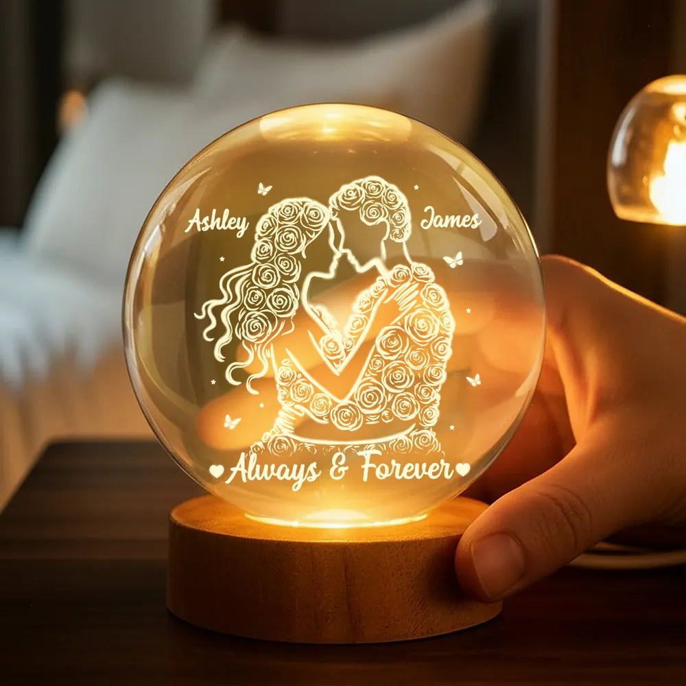Personalized LED Night Light for Couples - Romantic Gift for Anniversaries Lamp MagicInPrints