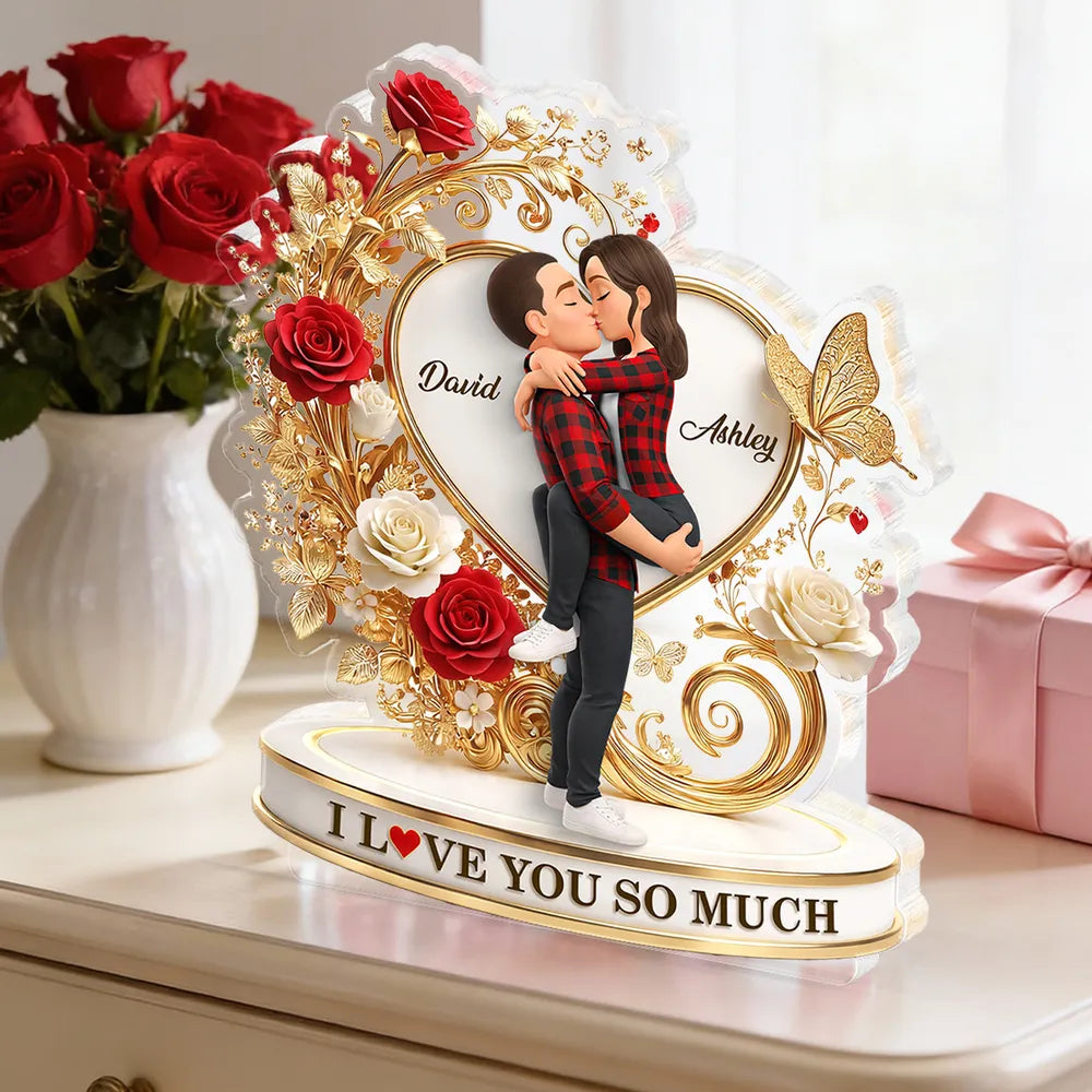 Personalized Couple Figurine Romantic Gift - Anniversary Keepsake Plaque MagicInPrints