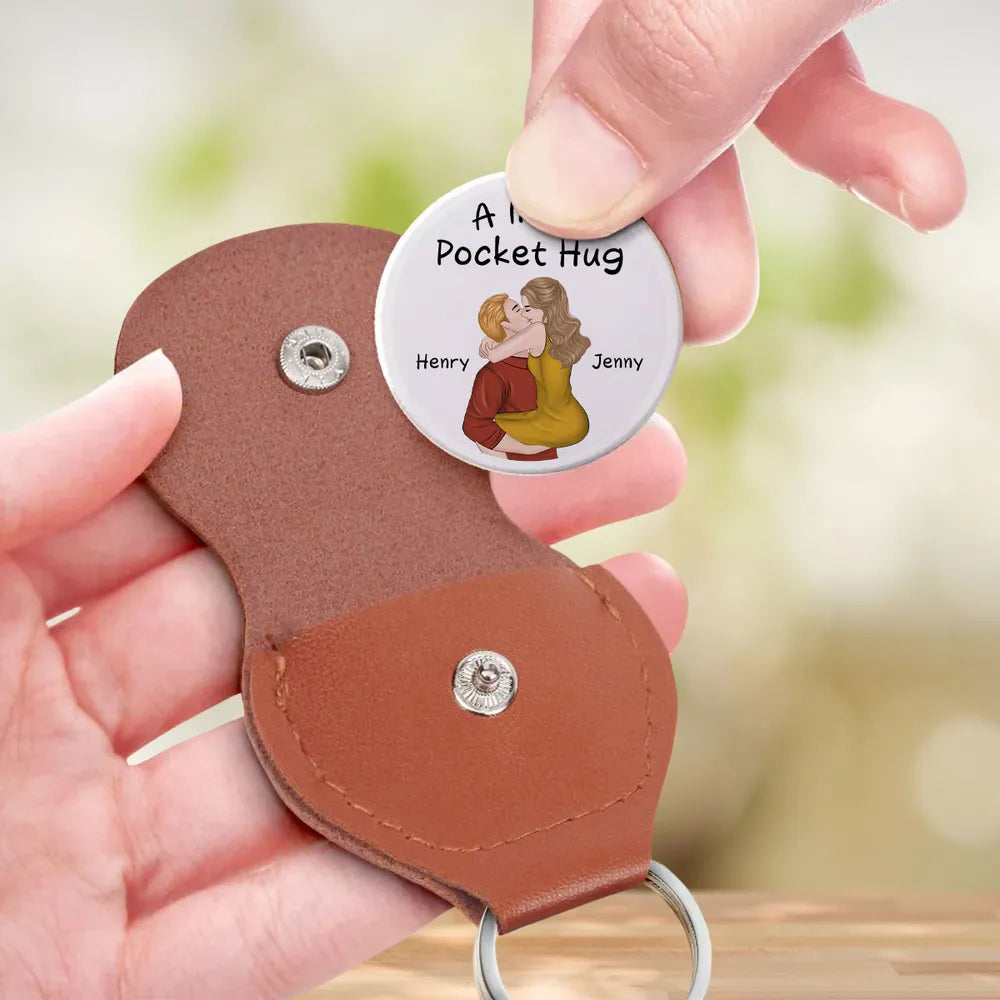Personalized Pocket Hug Keychain for Couples - Sentimental Gift Keychain MagicInPrints