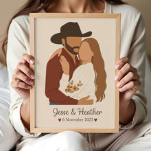 Load image into Gallery viewer, “Together is a Wonderful Place to Be” - Custom Couple Canvas Print - Personalized Gift for Couples Poster &amp; Canvas MagicInPrints
