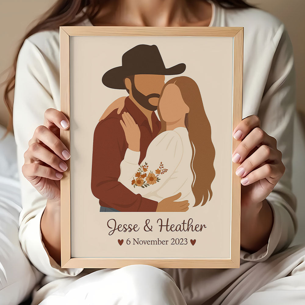 “Together is a Wonderful Place to Be” - Custom Couple Canvas Print - Personalized Gift for Couples Poster & Canvas MagicInPrints
