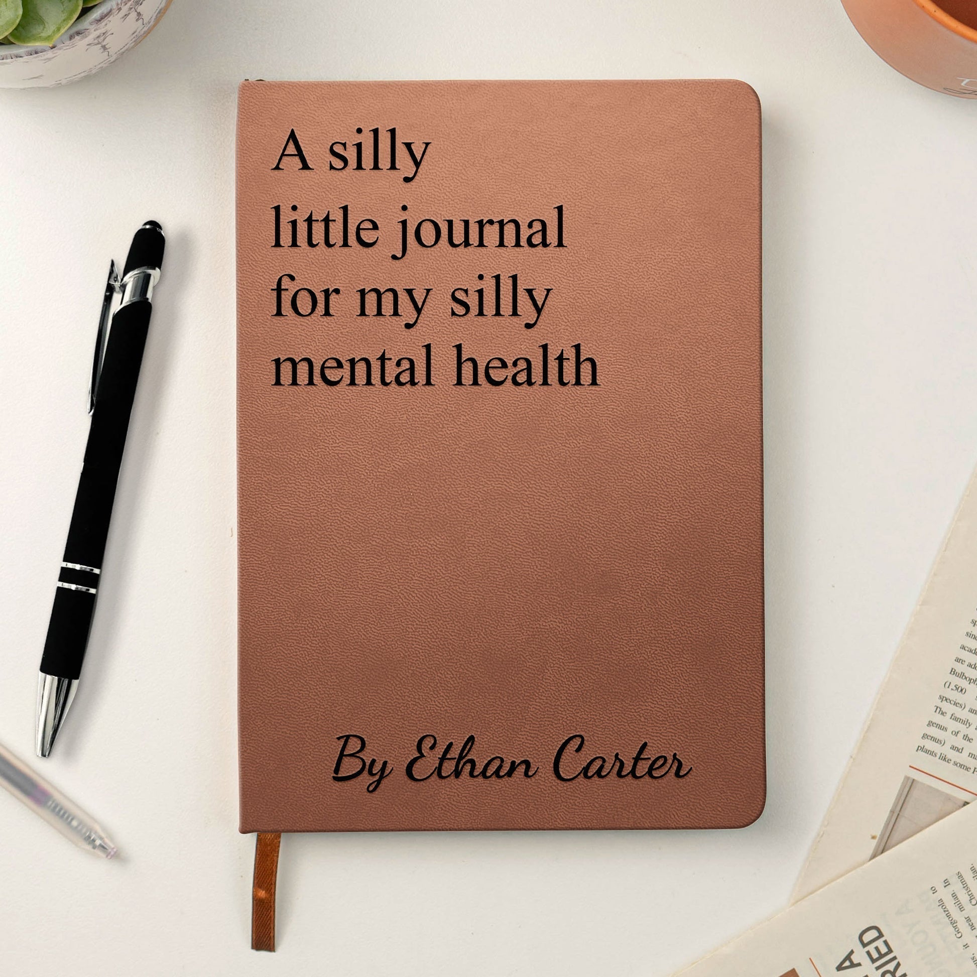 Personalized Journals for Adults with Humorous and Inspirational Quotes - Mental Health Support Stationery MagicInPrints