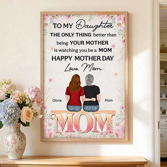 Personalized Mother-Daughter Wall Art for Mother's Day - Sentimental Gift Poster or Canvas MagicInPrints