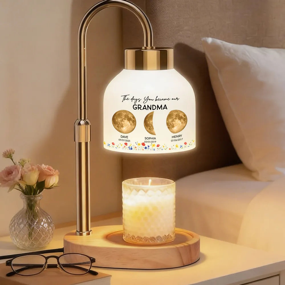 Custom Moon Phase Lamp for Grandma - Sentimental Gift with Personalized Dates Lamp MagicInPrints