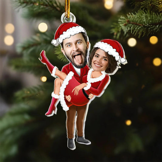 Custom Couple Christmas Ornament for Lovers - Festive Holiday Decor Ornament MagicInPrints