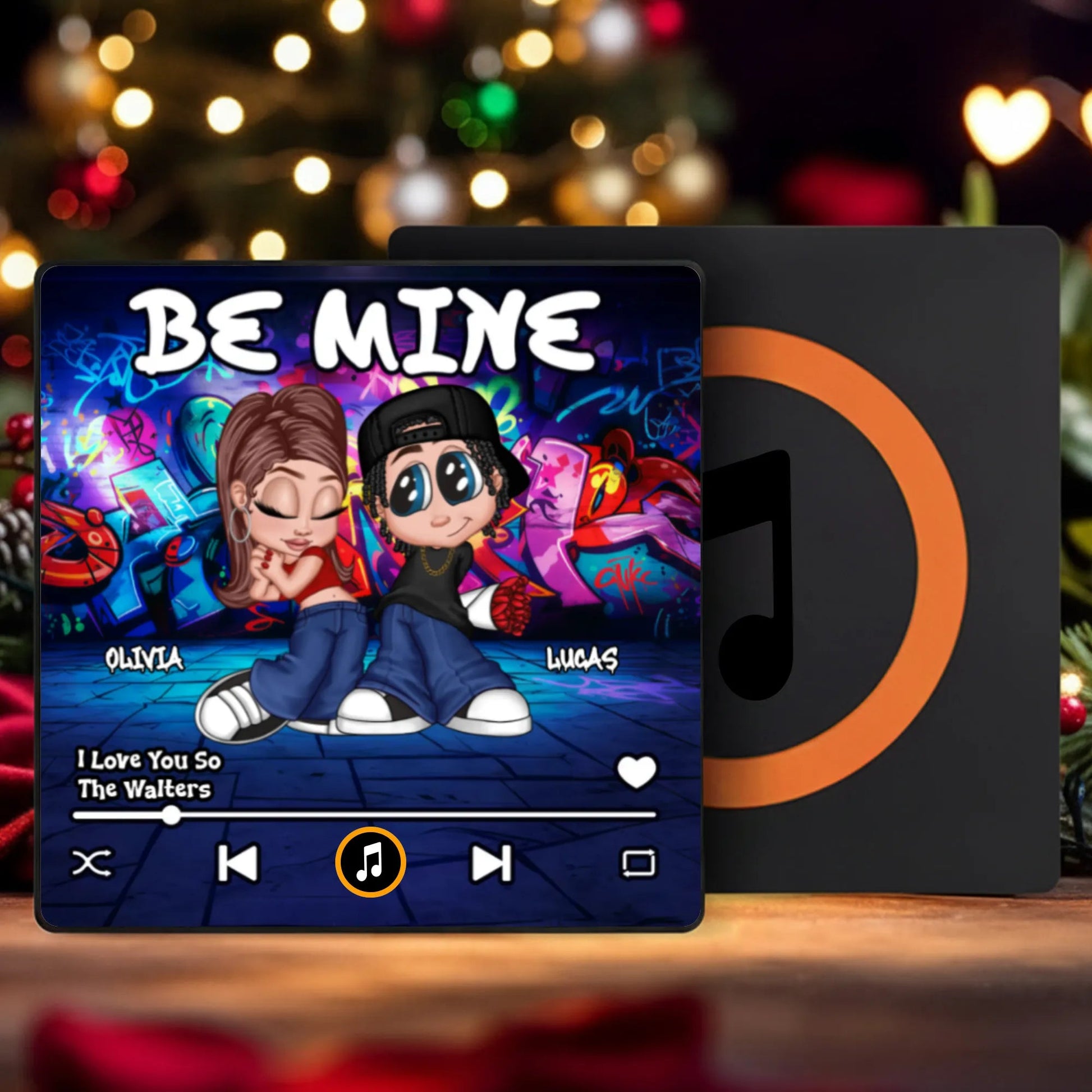 Custom Cartoon Music Plaque for Couples - Romantic Gift Fridge Magnet MagicInPrints