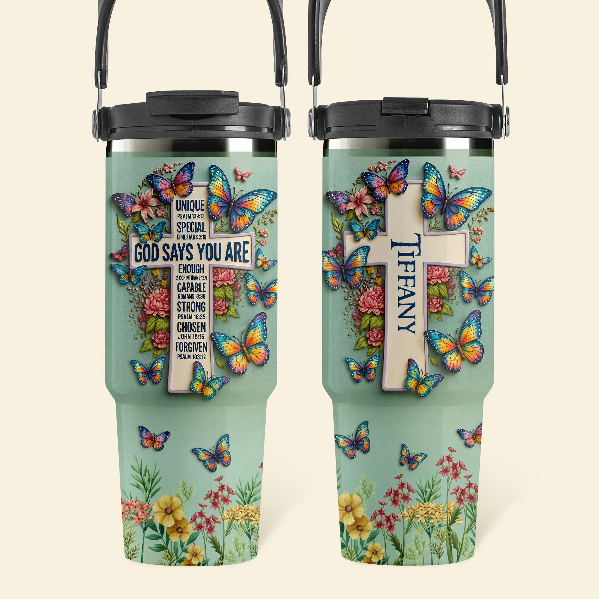 God Says You Are Special - Personalized Jesus Tumbler with Handle for Faith Lovers Tumbler Cup MagicInPrints