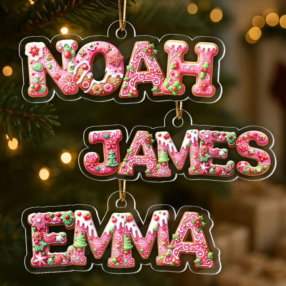 Personalized Christmas Name Ornaments for Kids - Festive Tree Decoration Ornament MagicInPrints