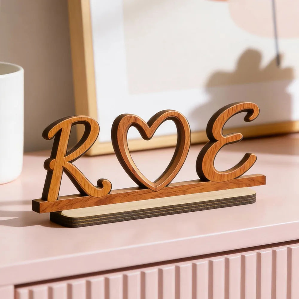 Personalized Wooden Love Sign Decor for Couples - Romantic Home Accent Plaque MagicInPrints