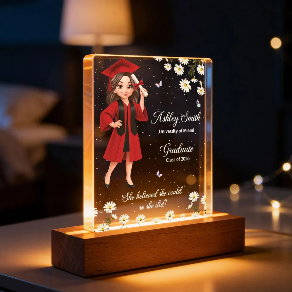 Personalized Graduation LED Light for Graduates - Class of 2026 Gift Plaque MagicInPrints