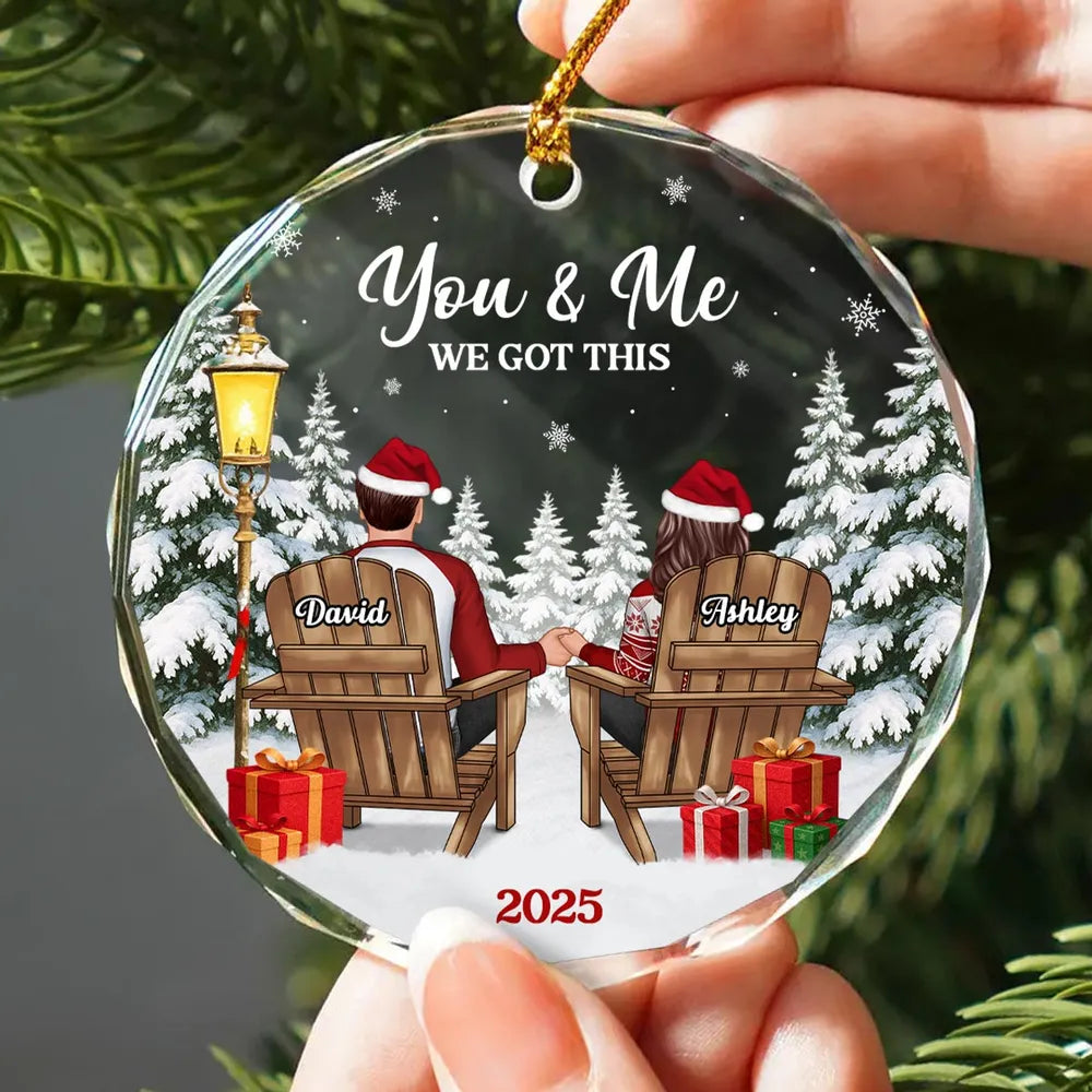 Personalized Couple Christmas Ornament - Romantic Holiday Keepsake 2025 Ornament MagicInPrints