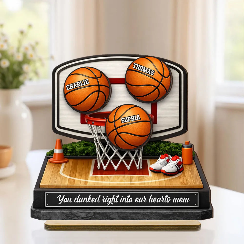 Personalized Basketball Mom Display with Custom Names - Perfect Gift for Mother's Day Plaque MagicInPrints