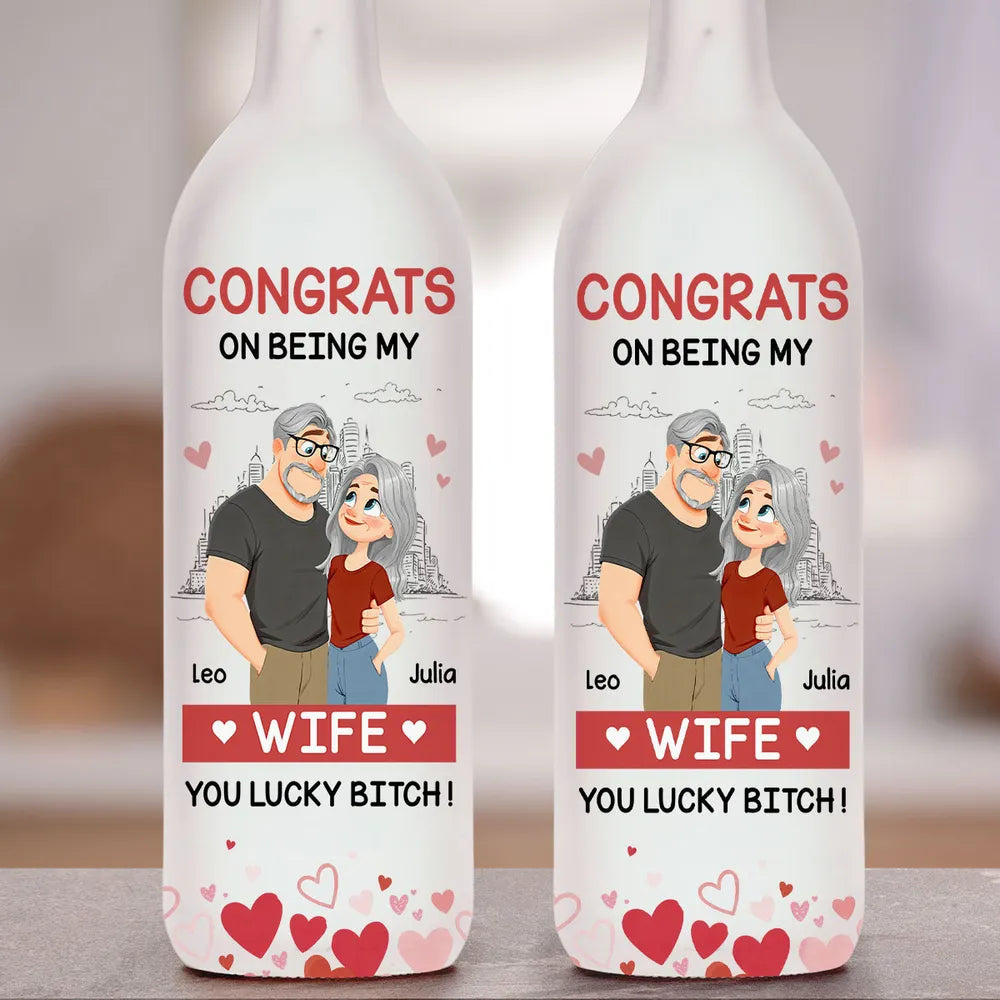 Personalized LED Bottle Lamp for Girlfriend - Romantic Gift for Anniversary Lamp MagicInPrints