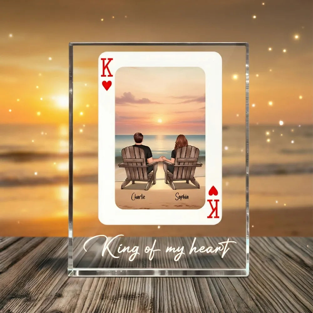 Personalized Crystal Photo Block for Couples - Romantic Gift for Anniversaries Plaque MagicInPrints